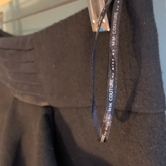 NWT MM Couture Black/Grey Ruffle front skirt - Picture 6 of 13